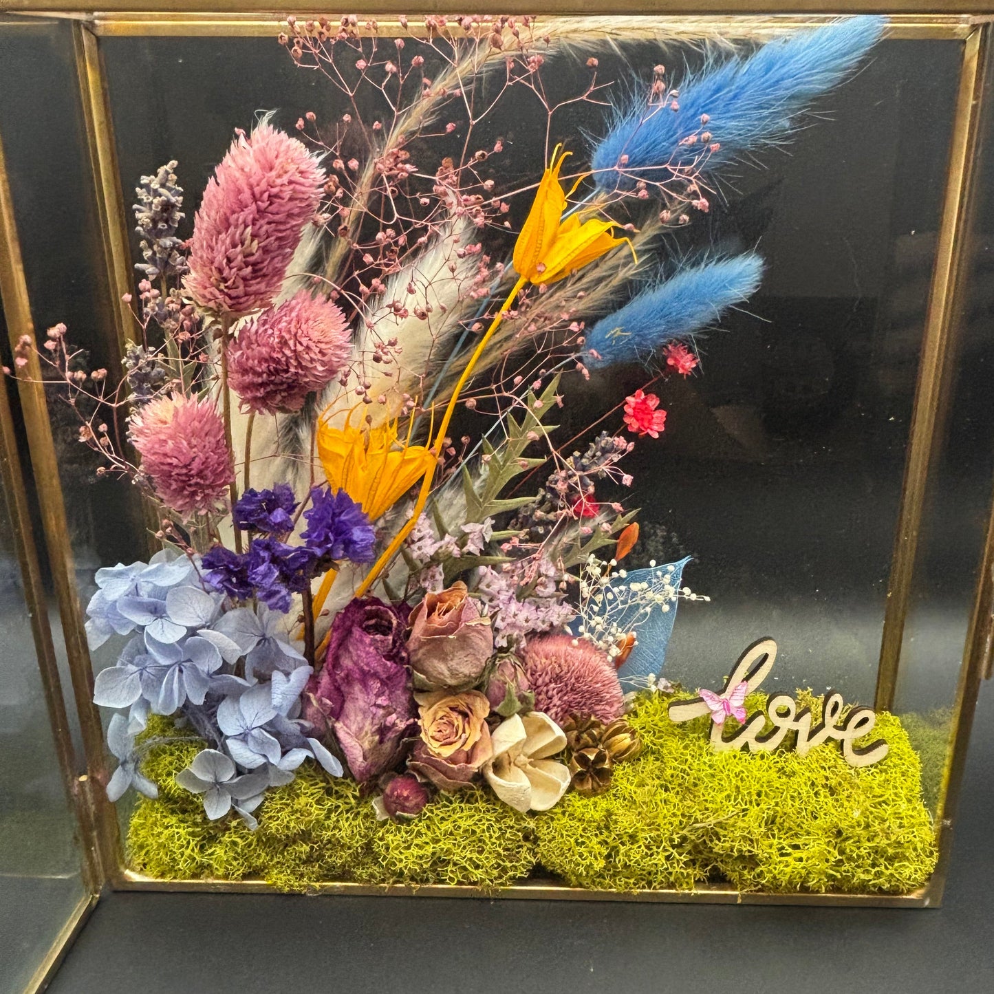 GLASS SHADOW BOX FLOWER ARRANGEMENT WORKSHOP
