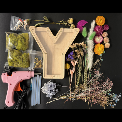 DIY INITIAL FLOWER DECORATING HOMEKIT