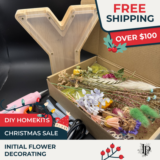 DIY INITIAL FLOWER DECORATING HOMEKIT