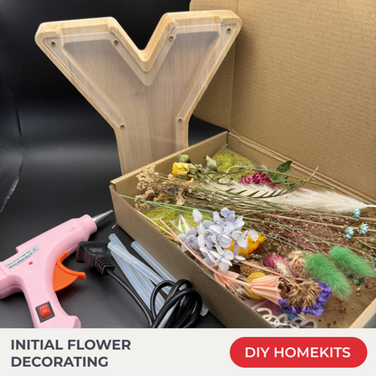 DIY INITIAL FLOWER DECORATING HOMEKIT
