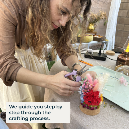 GLASS CLOCHE FLOWER ARRANGEMENT WORKSHOP