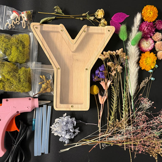 DIY INITIAL FLOWER DECORATING HOMEKIT