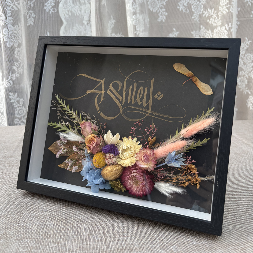 Reply. Name Frame Ready Made Custom Name Frame – Lumé Petals