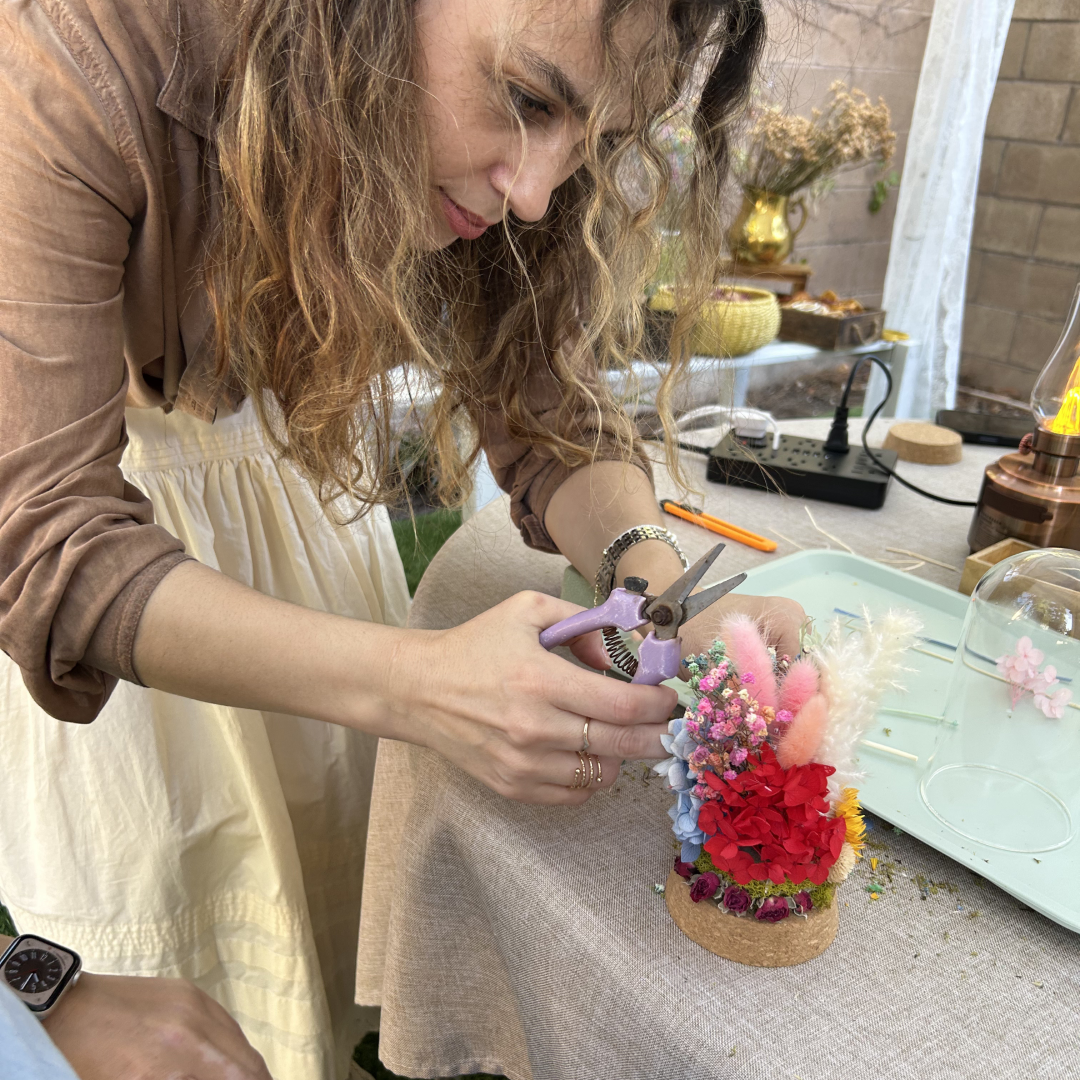 Ready Made Glass Cloche Flower Arrangement