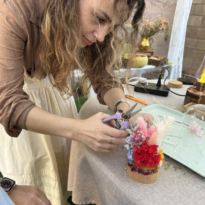 Ready Made Glass Cloche Flower Arrangement