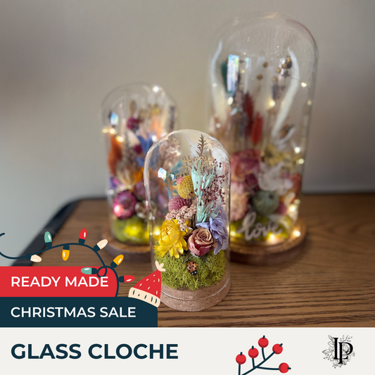 Ready Made Glass Cloche Flower Arrangement