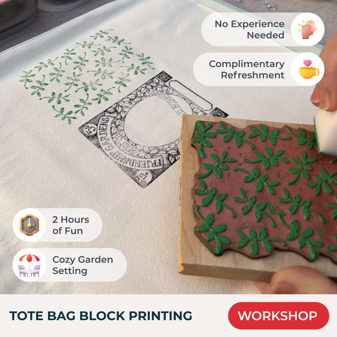 TOTE BAG BLOCK PRINTING WORKSHOP